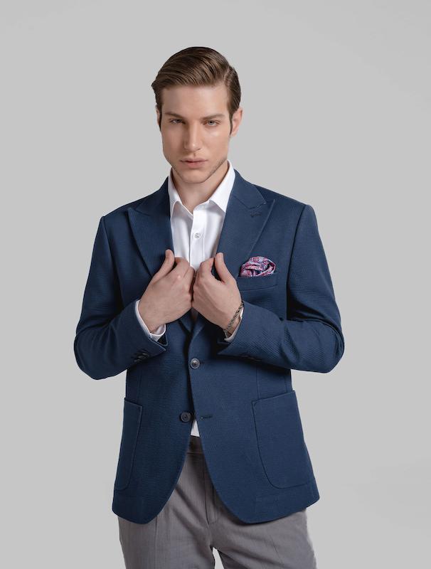 کت مردانه هوکانی کد 1060704 سرمه ای