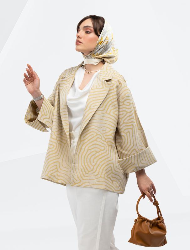 کت زنانه هوکانی کد 5027228 کرم تیره