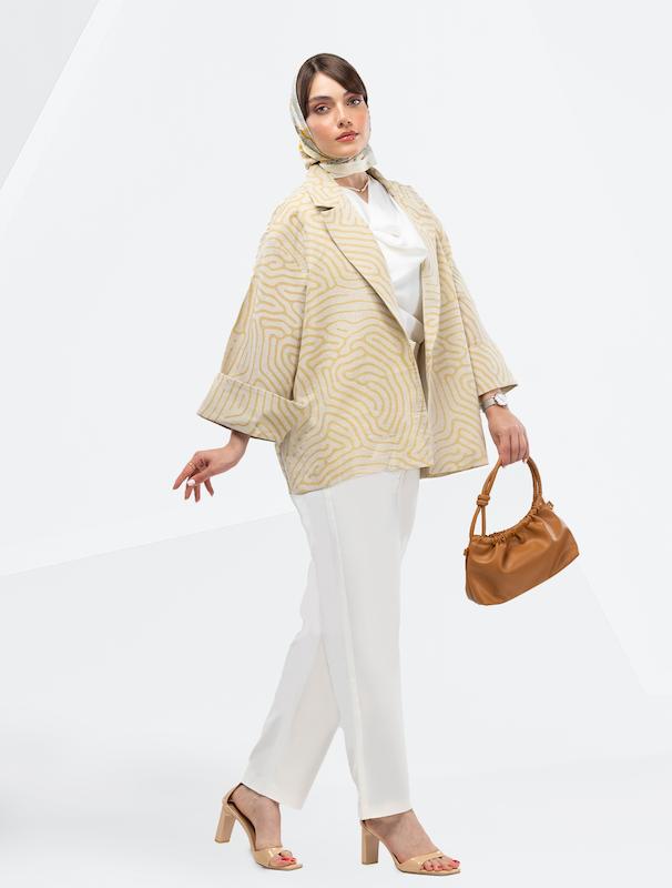 کت زنانه هوکانی کد 5027228 کرم تیره