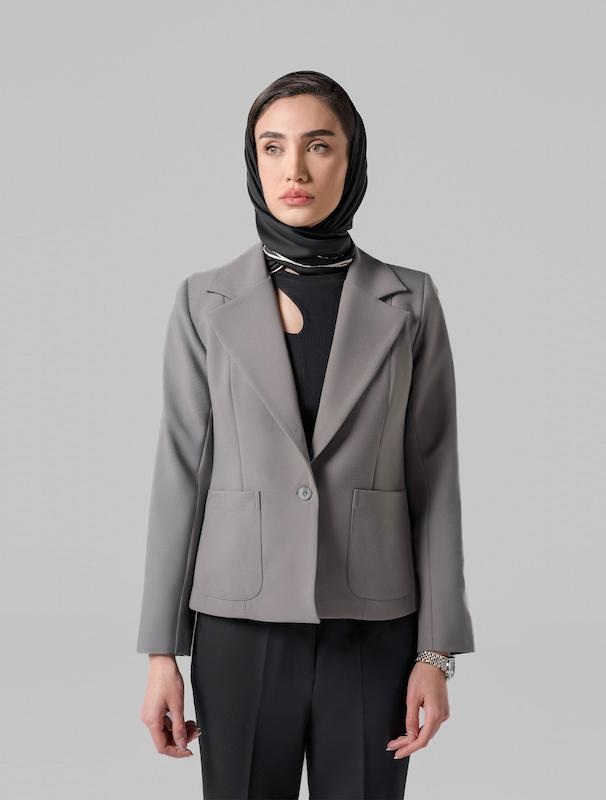 کت زنانه هوکانی کد 5013832 طوسی روشن