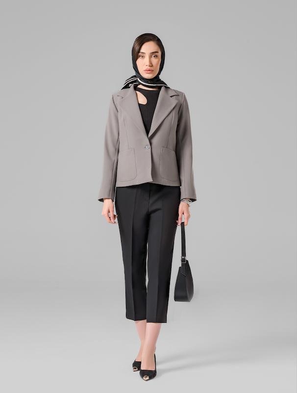 کت زنانه هوکانی کد 5013832 طوسی روشن
