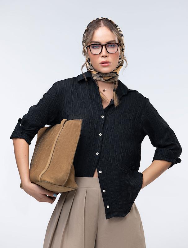 شومیز زنانه هوکانی کد 5024101 مشکی