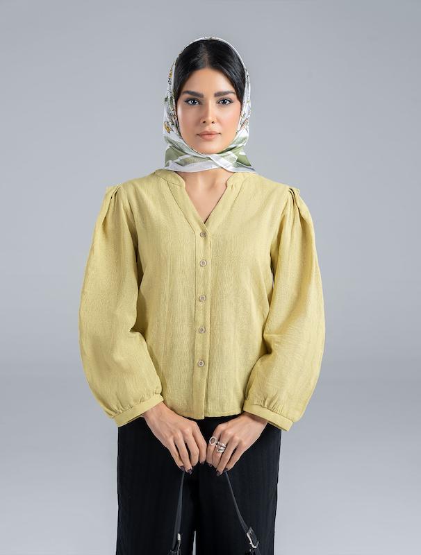 شومیز زنانه هوکانی کد 5019546 زیتونی