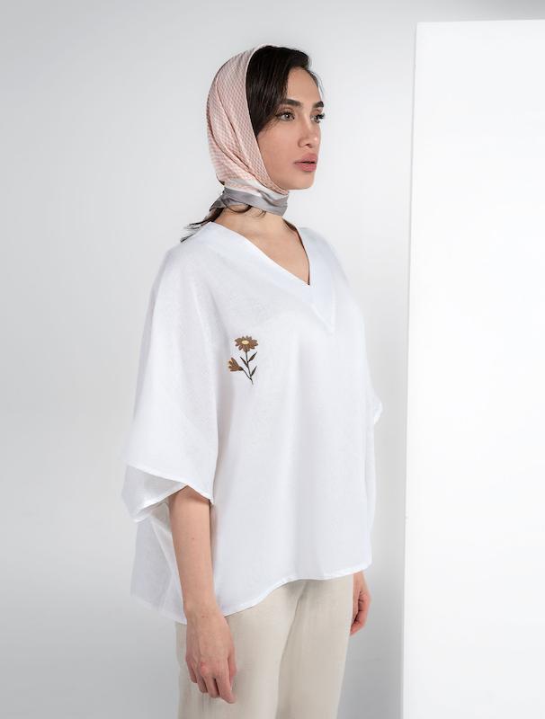 شومیز زنانه هوکانی کد 5017902 سفید