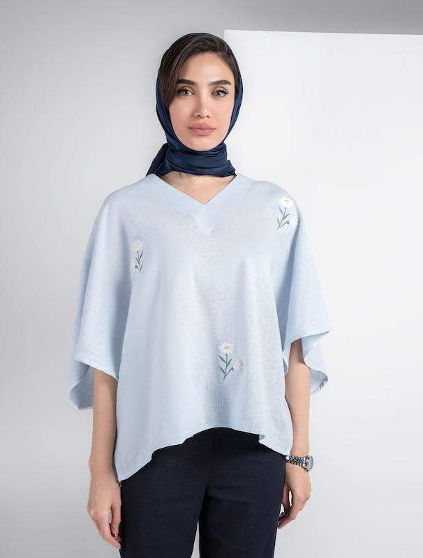 شومیز زنانه هوکانی کد 5017916 آبی روشن