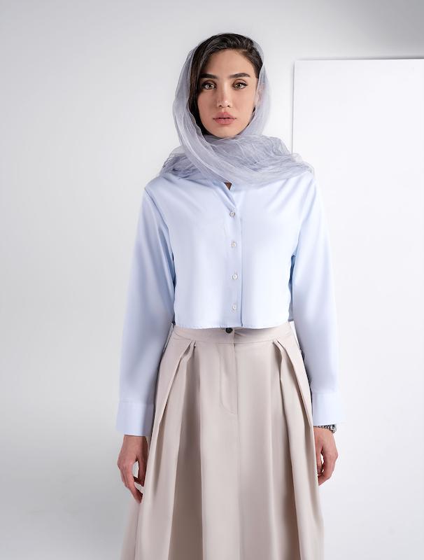 شومیز زنانه هوکانی کد 5014416 آبی روشن