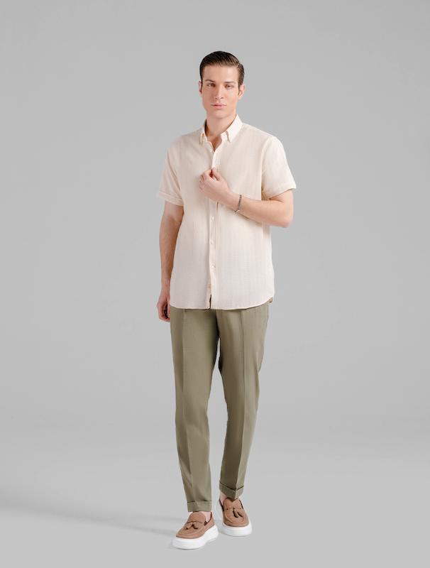 شلوار کتان مردانه هوکانی کد 1065913 سبز تیره