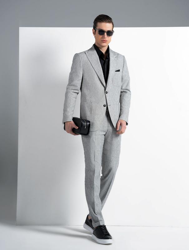 شلوار کتان مردانه هوکانی کد 1065706 ذغالی