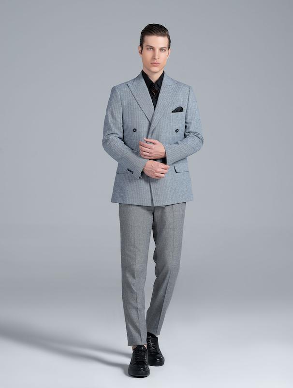 شلوار کتان مردانه هوکانی کد 1065704 سرمه ای 