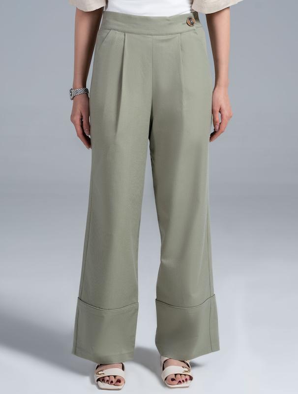 شلوار کتان زنانه هوکانی کد 5020112 سبز روشن