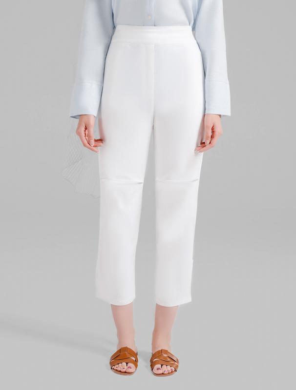 شلوار پارچه ای زنانه هوکانی کد 5017802 سفید