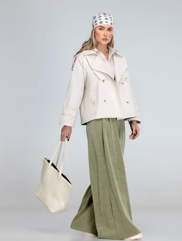 بارانی زنانه هوکانی کد 5036945 استخوانی