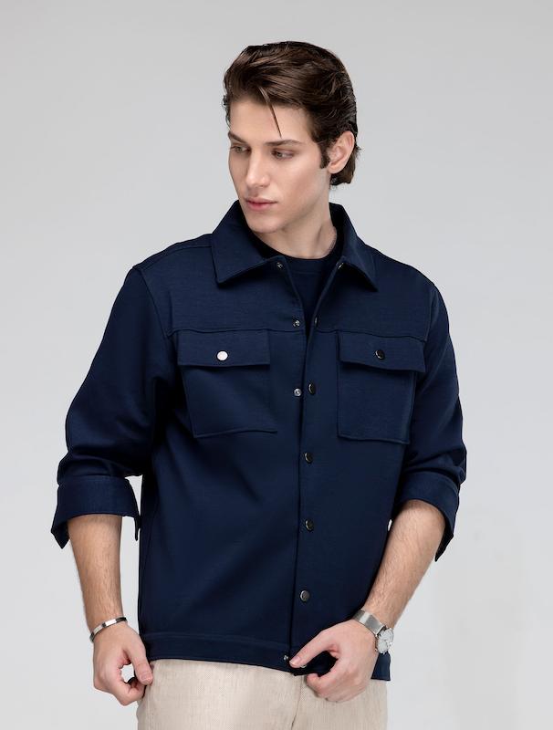 ژاکت مردانه هوکانی کد 1071404 سرمه ای