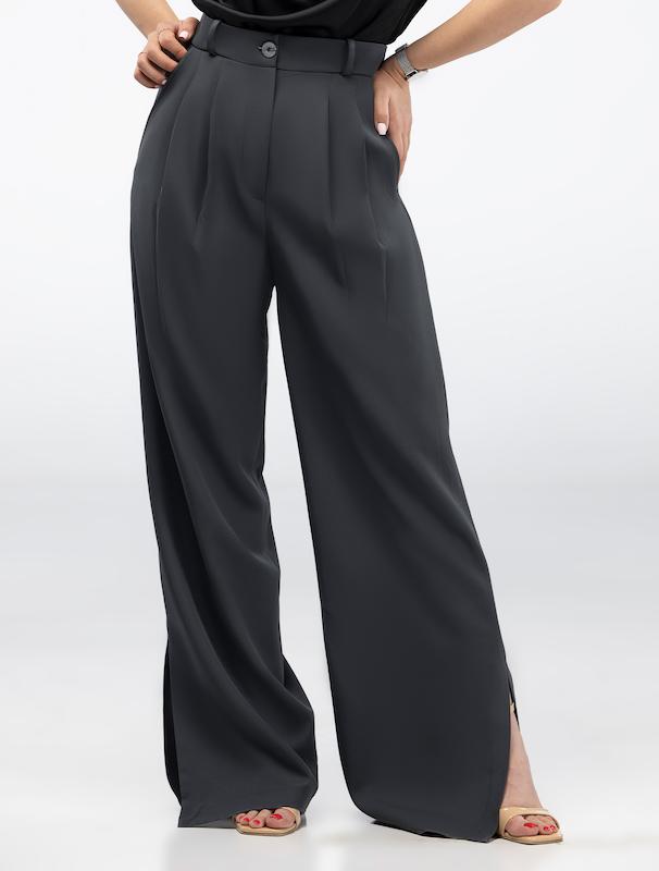 شلوار پارچه ای زنانه هوکانی کد 5021806 ذغالی