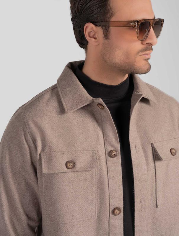 ژاکت مردانه هوکانی کد 1059628 کرم تیره