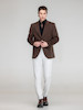 کت پشمی مردانه هوکانی کد 1071533 قهوه ای تیره