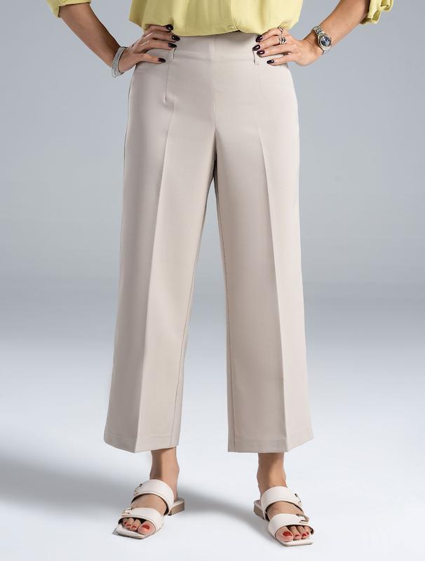 شلوار پارچه ای زنانه هوکانی کد 5021027 کرم روشن