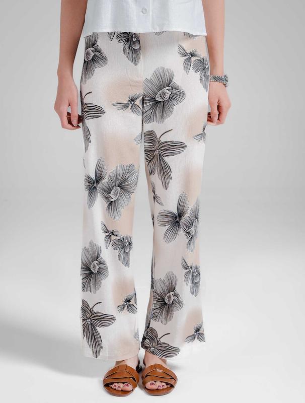 شلوار پارچه ای زنانه هوکانی کد 5017727 کرم روشن