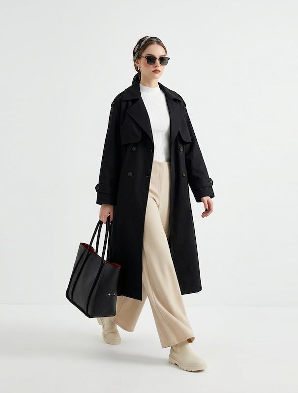 بارانی زنانه هوکانی کد 5043601 مشکی