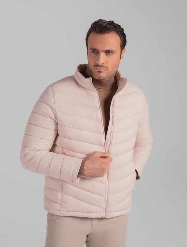 کاپشن مردانه هوکانی کد 1057427 کرم روشن