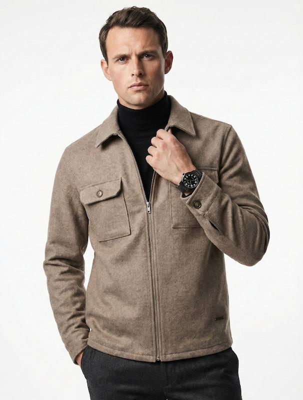 شکت مردانه هوکانی کد 1071328 کرم تیره