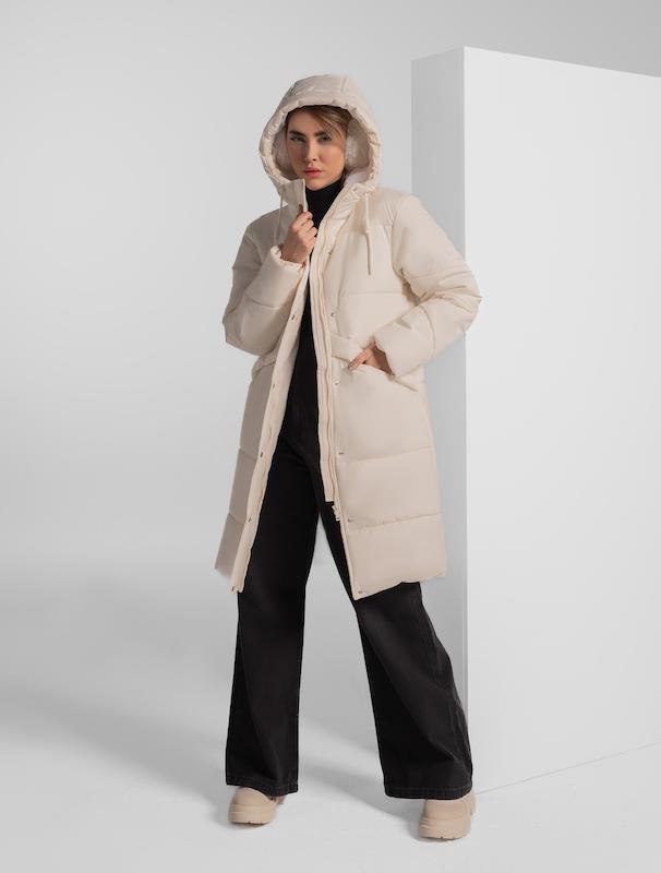 کاپشن OVER زنانه هوکانی کد 5011807 شیری