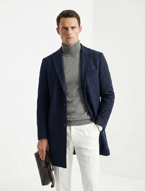 پالتو مردانه هوکانی کد 1058104 سرمه ای