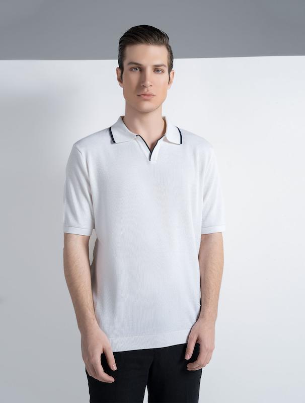 یقه شکاری مردانه هوکانی کد 1066802 سفید