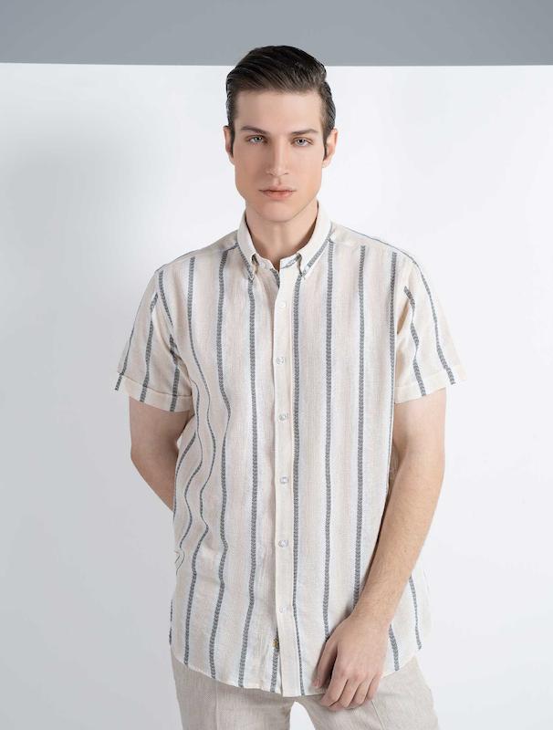 پیراهن مردانه هوکانی کد 1064813 سبز تیره