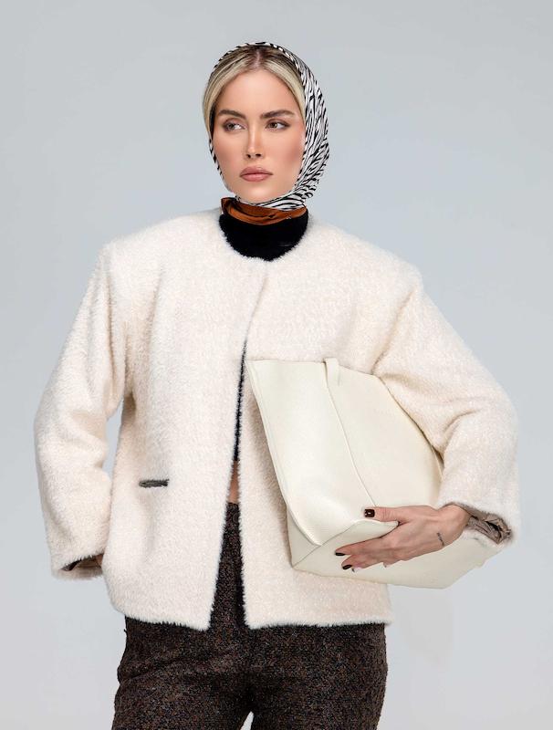 کت زنانه هوکانی کد 5043927 کرم روشن