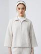بلوز بافت زنانه هوکانی کد 5048602 سفید