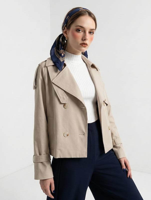 بارانی زنانه هوکانی کد 5055945 استخوانی