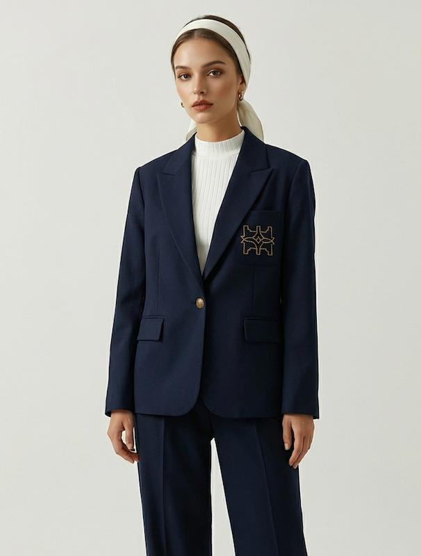 کت زنانه هوکانی کد 5057804 سرمه ای