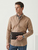 پیراهن مردانه هوکانی کد 1058428 کرم تیره