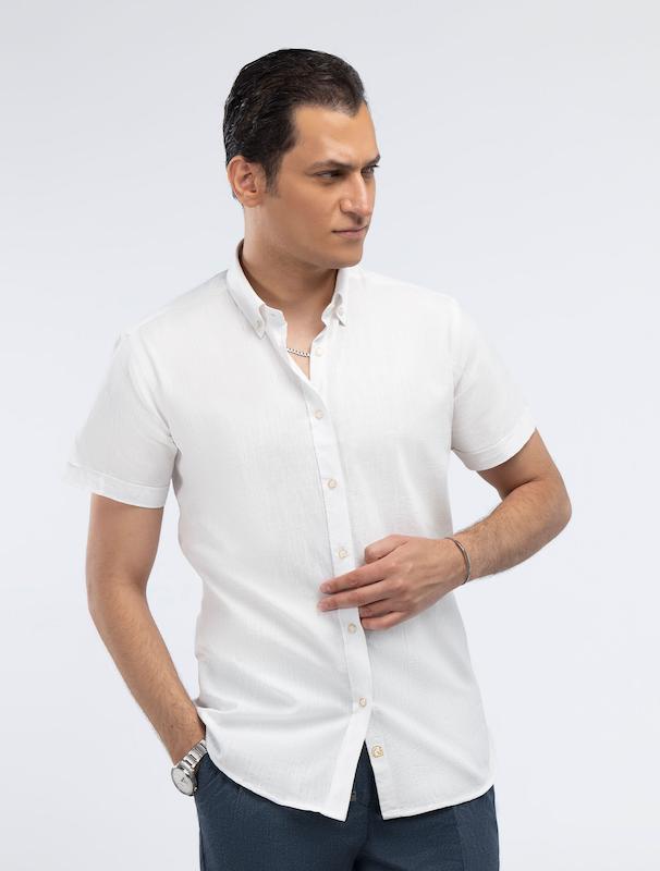 پیراهن مردانه هوکانی کد 1066602 سفید