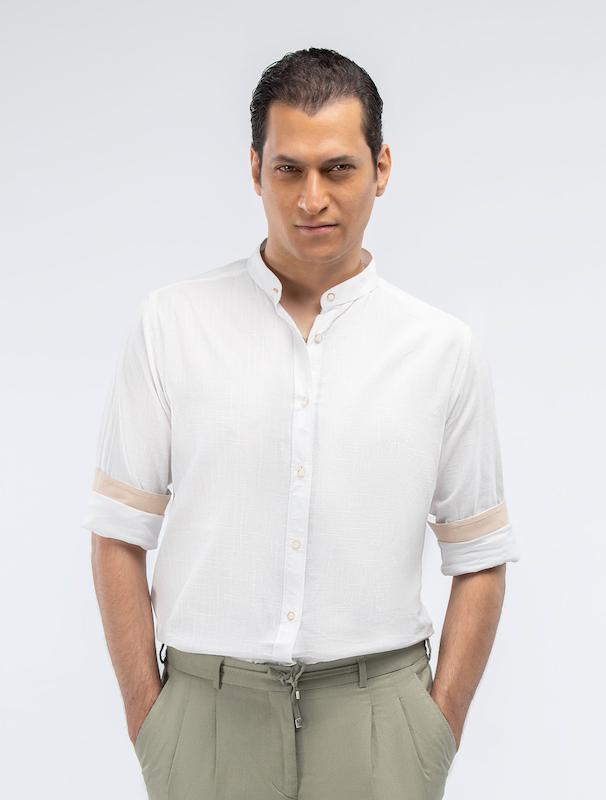 پیراهن مردانه هوکانی کد 1066702 سفید