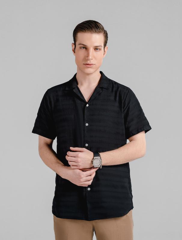 پیراهن مردانه هوکانی کد 1063301 مشکی