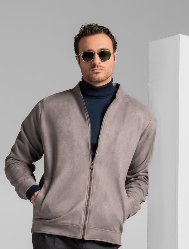 کاپشن سوییت مردانه هوکانی کد 1057730طوسی روشن