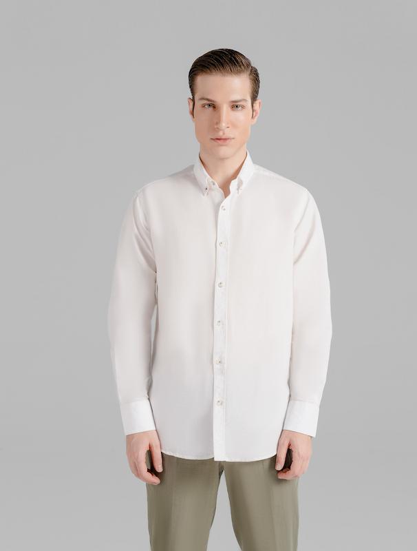 پیراهن مردانه هوکانی کد 1062802 سفید