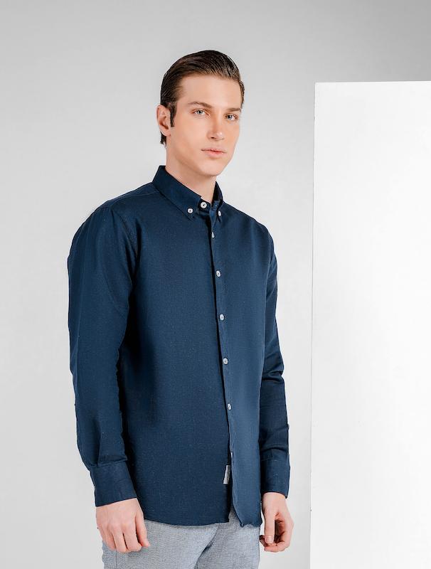 پیراهن مردانه هوکانی کد 1062804 سرمه ای