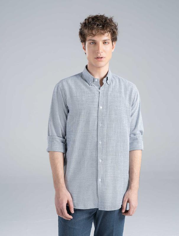 پیراهن مردانه هوکانی کد 1066404 سرمه ای