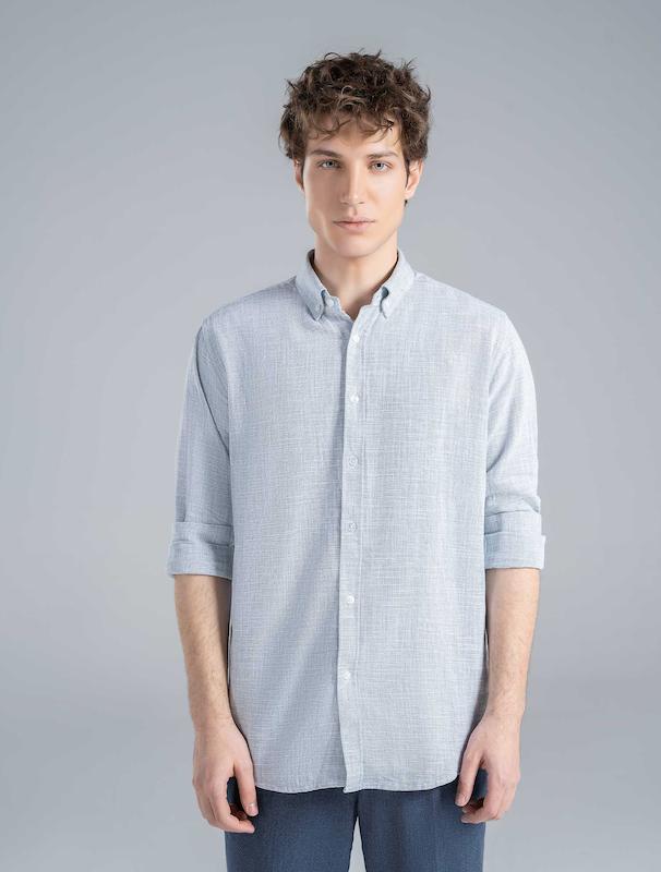 پیراهن مردانه هوکانی کد 1066416 آبی روشن