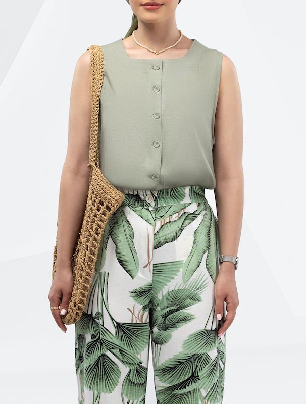 تاپ زنانه هوکانی کد 5018612 سبز روشن