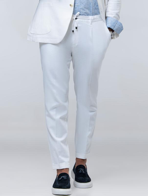 شلوار کتان مردانه هوکانی کد 1065802 سفید