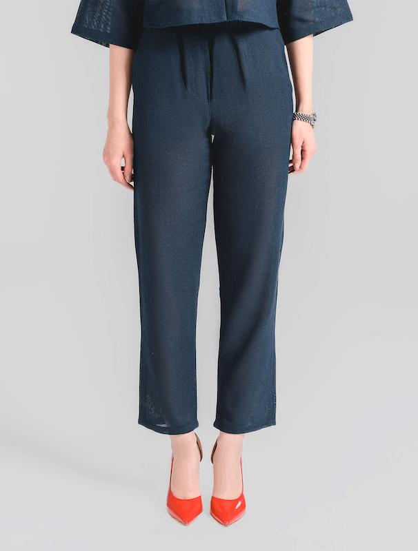 شلوار پارچه ای زنانه هوکانی کد 5017504 سرمه ای