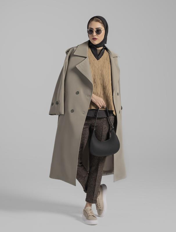 بارانی زنانه هوکانی کد 5014712 سبز روشن