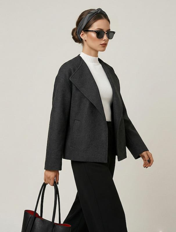 کت زنانه هوکانی کد 5049206 ذغالی