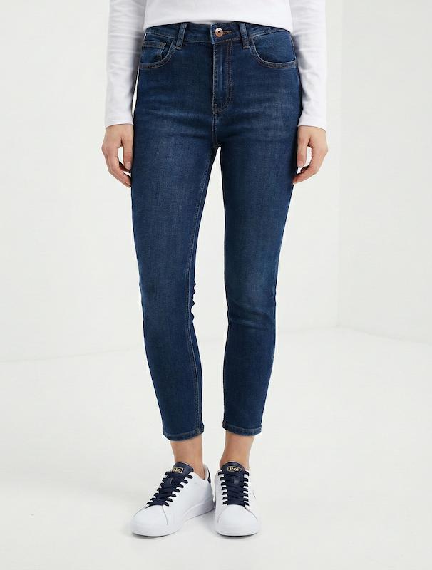 شلوار جین اسکینی زنانه هوکانی کد 5059292 آبی تیره