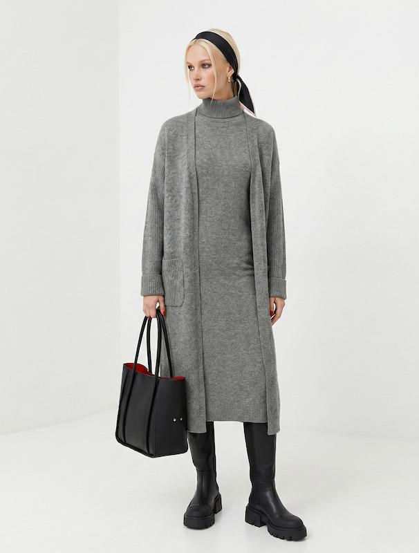 رویه بافت زنانه هوکانی کد 5052331 طوسی تیره