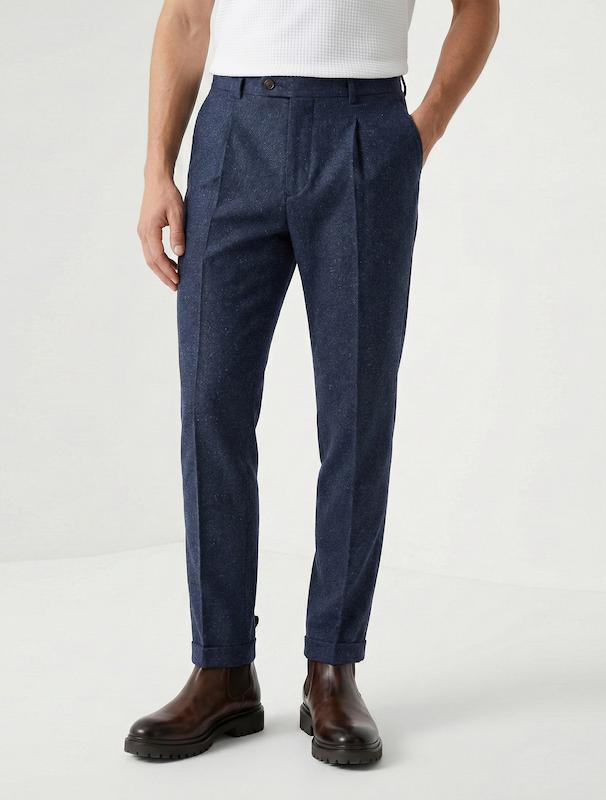 شلوار پشمی مردانه هوکانی کد 1073043 آبی نفتی